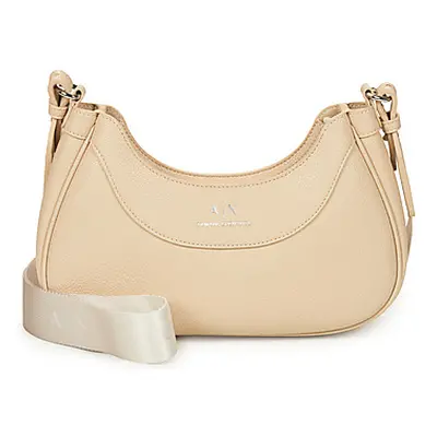 Armani Exchange WAVE HOBO S women's Shoulder Bag in Beige