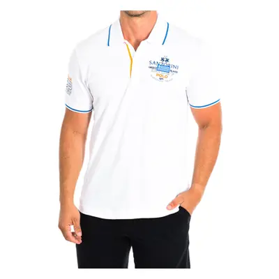 La Martina TMP329-PK001-00001 men's Polo shirt in White