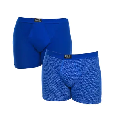 Kisses&Love KLB3-2011-CIRCLES men's Boxers in Blue