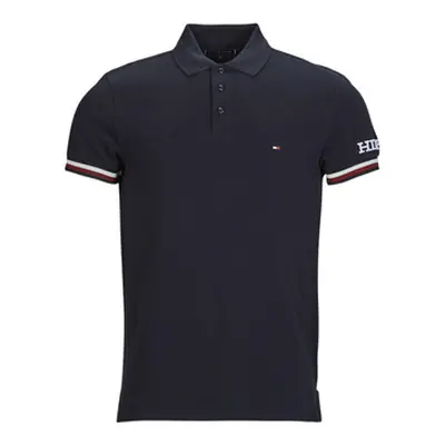 Tommy Hilfiger MONOTYPE GS CUFF SLIM POLO men's Polo shirt in Marine