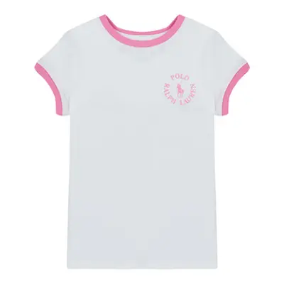 Polo Ralph Lauren WELLNSSTSHRT-KNIT SHIRTS-T-SHIRT girls's Children's T shirt in White