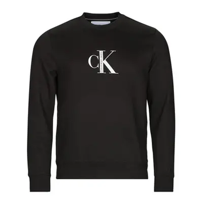 Calvin Klein Jeans CK INSTITUTIONAL CREW NECK men's Sweatshirt in Black