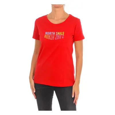 North Sails 9024290-230 women's T shirt in Red