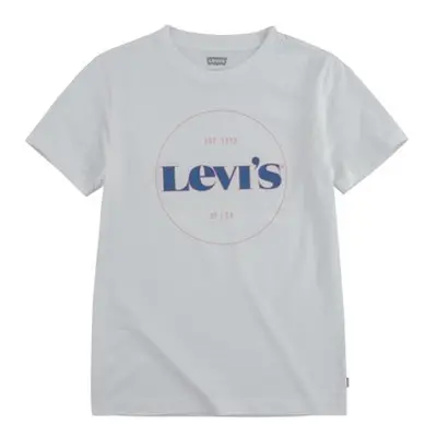 Levis 9ED415-001 boys's Children's T shirt in White