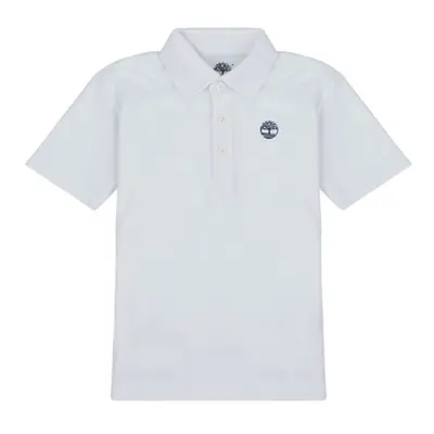 Timberland T60437 boys's Children's polo shirt in White