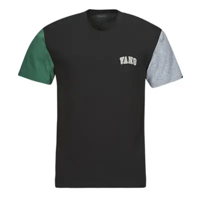 Vans COLORBLOCK VARSITY SS TEE men's T shirt in Black