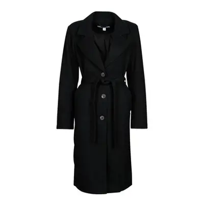 Vila VIPOKO LONG BELT COAT women's Coat in Black