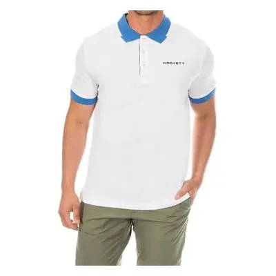 Hackett HMX1005D-WHITE-YONDER men's Polo shirt in Multicolour