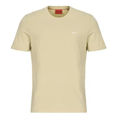 HUGO Dero222 men's T shirt in Beige