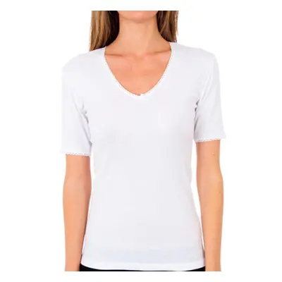 Abanderado APP01BS-BLANCO women's T shirt in White