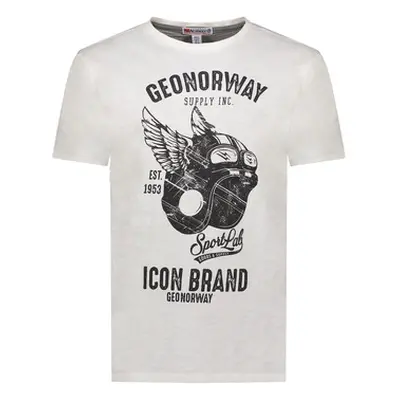 Geo Norway SY1360HGN-White men's T shirt in White