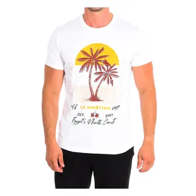 La Martina TMR323-JS354-00001 men's T shirt in White