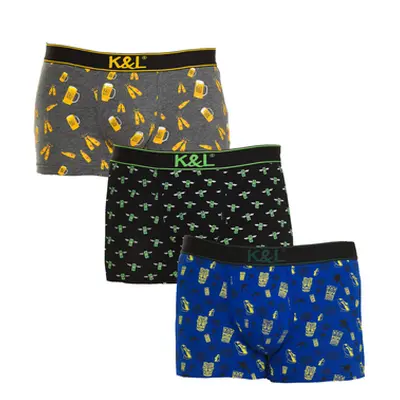 Kisses&Love KLB4-3009-TIKISBEERDOLLARS men's Boxers in Multicolour