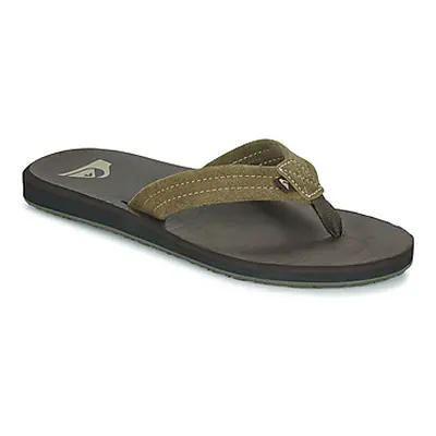 Quiksilver CARVER SUEDE CORE men's Flip flops / Sandals (Shoes) in Kaki