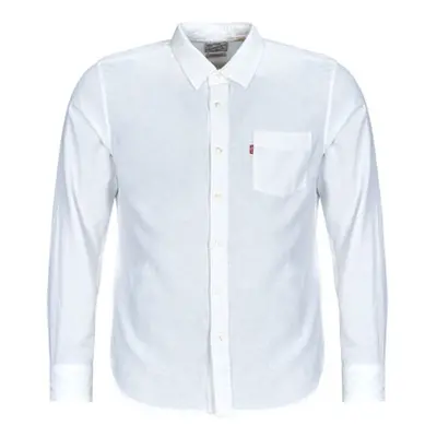 Levis SUNSET 1 POCKET STANDARD men's Long sleeved Shirt in White