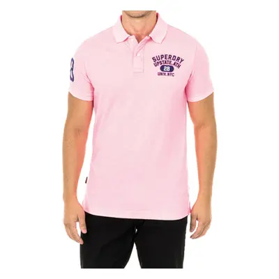 Superdry M1110008A-ZH9 men's Polo shirt in Pink