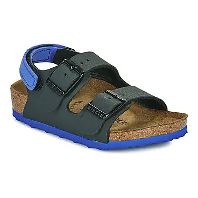 BIRKENSTOCK Milano AS Kids BF Desert Soil Black/UBlu boys's Children's Sandals in Black