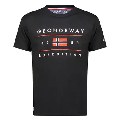 Geo Norway SY1355HGN-Black men's T shirt in Black