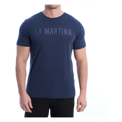 La Martina YMR316-JS388-07017 men's T shirt in Marine