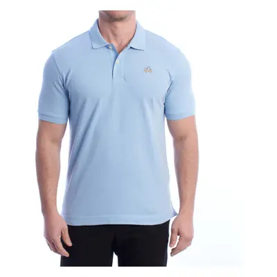 La Martina YMP002-PK001-07003 men's Polo shirt in Blue