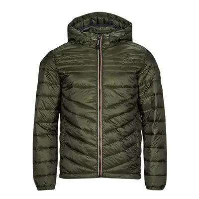 Jack & Jones JJEHERO PUFFER HOOD men's Jacket in Kaki