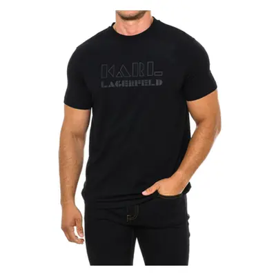 Karl Lagerfeld 755060533221-990 men's T shirt in Black