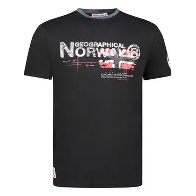 Geographical Norway SY1450HGN-Black men's T shirt in Black