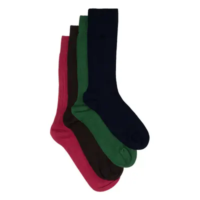 Plain Comfort Cuff Bamboo Sock Bundle - Four Pairs