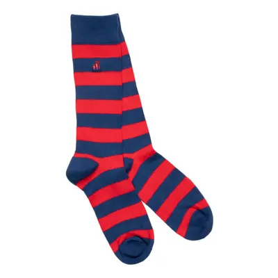 Classic Red Striped Bamboo Socks