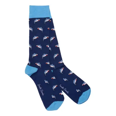 Blue Shark Bamboo Socks