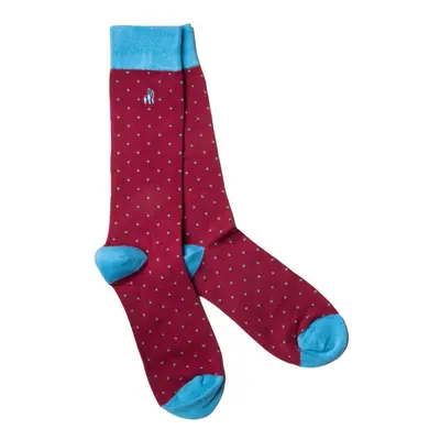 Spotted Burgundy Bamboo Socks