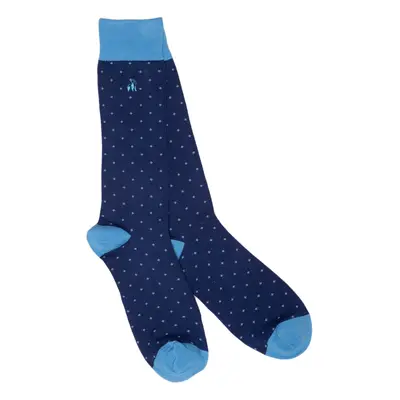 Spotted Sky Blue Bamboo Socks