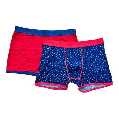 Bamboo Boxers 2 Pack - Red / Grey Spotted