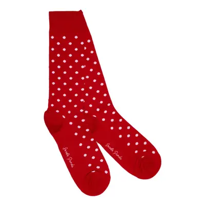 Red Polka Dot Bamboo Socks