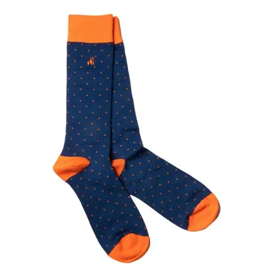 Spotted Orange Bamboo Socks