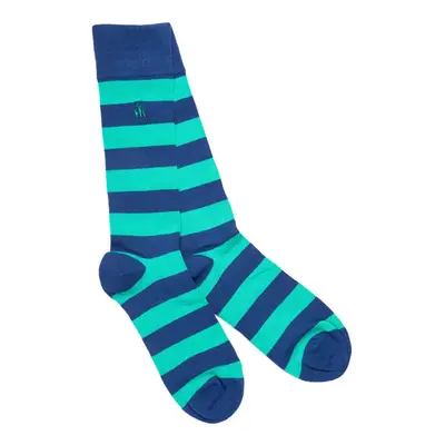 Lime Green Striped Bamboo Socks