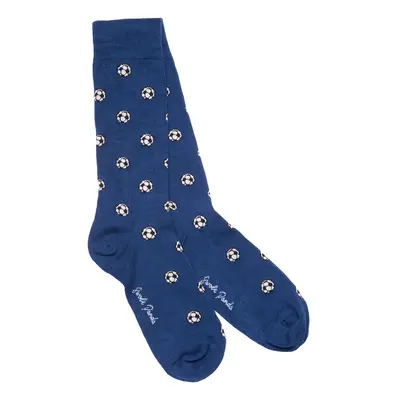 Blue Football Bamboo Socks