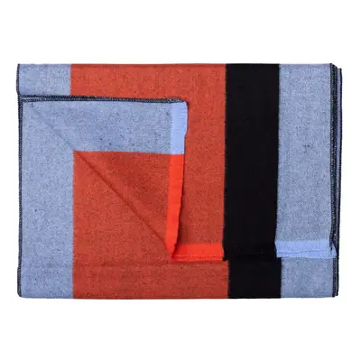 Orange & Blue Stripe Bamboo Scarf