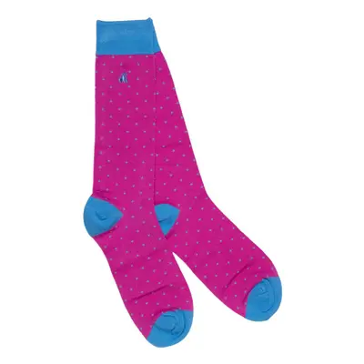 Spotted Blue Bamboo Socks