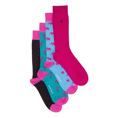 Elephant & Flamingo Bamboo Sock Bundle - Four Pairs