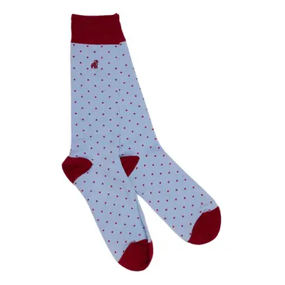 Spotted Pale Blue Bamboo Socks