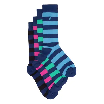 Striped Bamboo Sock Bundle - Four Pairs