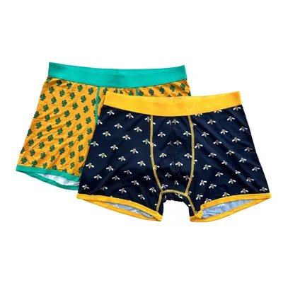 Bamboo Boxers 2 Pack - Bumblebee / Cactus