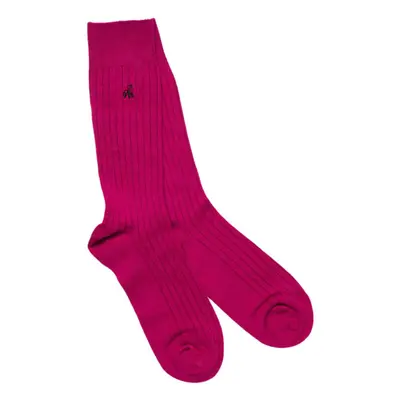 Cerise Bamboo Socks (Comfort Cuff)