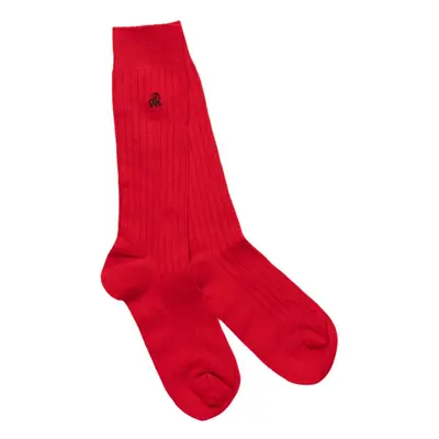 Classic Red Bamboo Socks (Comfort Cuff)