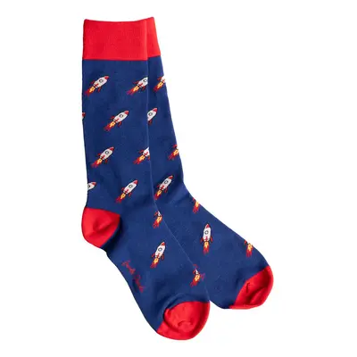 Rocket Ship Bamboo Socks