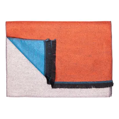 Orange, Blue & Grey Stripe Bamboo Scarf