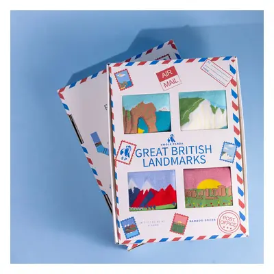 British Landmarks Sock Box - 4 Pairs of Bamboo Socks (His)