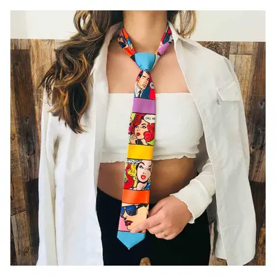 Retro Colour Block Graphic Tie