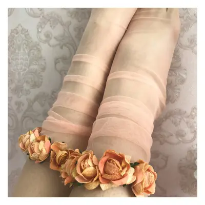 Lush Roses Tulle Socks